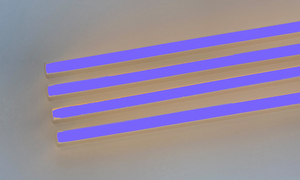 2209 LED ALU Leuchte f. Paneele 18mm Abstand 4x50cm Netzteile BLAU