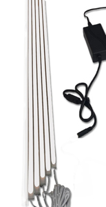 2217 LED ALU Leuchte f. Paneele 18mm Abstand 5x50cm Netzteile NeutralW