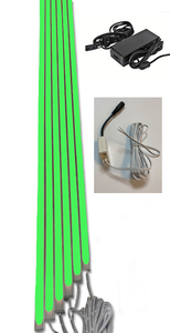 2251 LED ALU Leuchte f. Paneele 18mm Abstand 6x50cm Netzteile GR�N