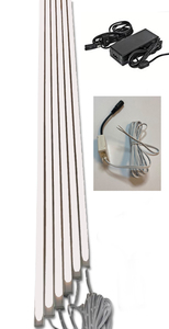 2360 LED ALU Leuchte f Paneele 18mm Abstand 4x150cm Netzteile Neutralw