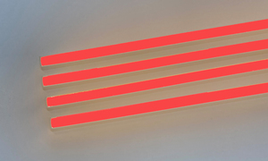 2398 LED ALU Leuchte f Paneele 18mm Abstand 4x100cm Netzteile ROT