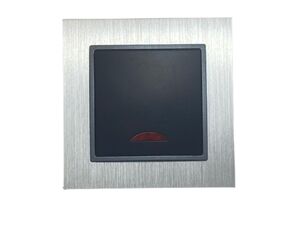 2523 ABELKA ALU schwarz Schalter + Kontroll Leuchte 230 Volt 10 Ampere