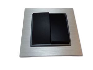 2528 ABELKA ALU schwarz Taster 2-fach 230 Volt 10 Ampere