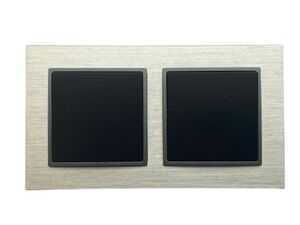 2563 ABELKA ALU si/sw 2x Taster Einfach 230 Volt 10 Ampere