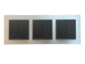 2596 ABELKA ALU si/sw 3x Serienschalter 10 Ampere