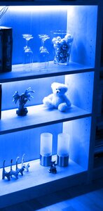 2894 LED COB Regal Beleuchtung blau 4 x 0,3 m inclusive Netzteil