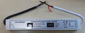 3106 LED Netzteil 12 Volt 80 Watt Spritzwasser geschtzt zum Anschlieen 230V