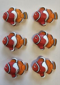 3214 Fische 6er Pack Clown Fisch klein Mehrfarbig
