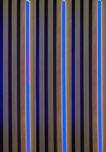 3390 LED Leuchte Kunst. Schiene wei� 3x150cm inkl. Netzteil BLAU