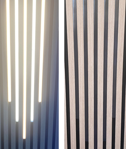 3446 LED Leuchte 3x50cm schwarz Kunststoff Schiene Warm Wei� +Netzteil