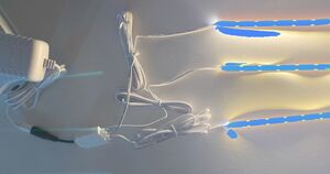 3486 LED Regal Beleuchtung blau 2 x 75 cm inclusive Netzteil 