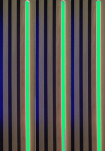 3523 LED Leuchte KS-wei� 3x50cm m. Fernbedienung Gr�n