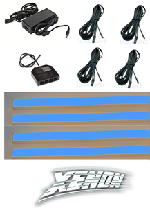 3541 LED Regal Beleuchtung blau 4 x 75 cm inclusive Netzteil