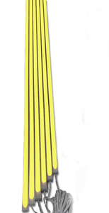 3570 LED Leuchte KS-wei� 5x50cm m. Fernb. Gelb