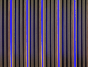 3573 LED Leuchte KS-wei� 5x50cm m. Fernb. Blau