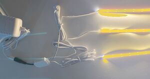 4034 LED Regal Beleuchtung L�nge 2x0,75m LEDs +Netzteil Orange