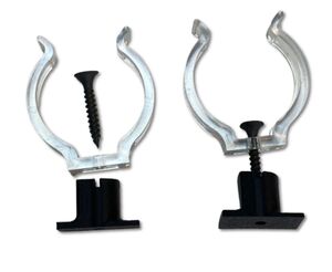 4302 Universal Halter mit Klammern 38mm fr Leuchtstbe im 2er Pack
