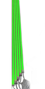 4330 LED Leuchte ALU Schiene Slim 5x1,0m Netzteil Lichtfarbe GR�N