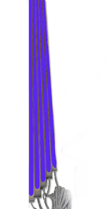 4425 LED Leuchte 5x100cm schwarze Kunststoffschiene Netzteil BLAU