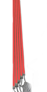 4430 LED Leuchte 5x100cm schwarze Kunststoffschiene Netzteil ROT