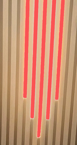 4527  LED Leuchten Mix Kunstst. Schiene sw 50-60-70-60-50cm ROT