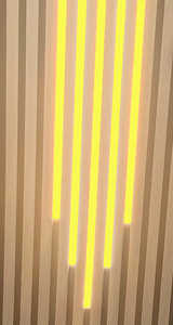 4528 LED Leuchten Mix Kunstst. Schiene sw 50-60-70-60-50cm Gelb 