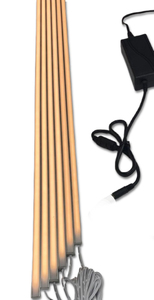 4618 LED Leuchte 6x100cm schwarze Kunststoffschiene Netzteil Warm Wei�