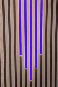 4679 LED Leuchten Mix KS-schwarz 60-80-100-80-60cm Netzteil BLAU 