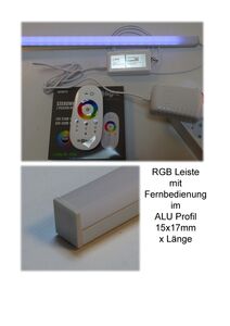 5170 LED ALU Leuchte Aufsatz 1m 5050er LED RGB Fernbedienung +Netzteil