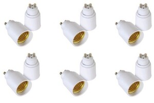 5244 Adapter von GU10 auf Sockel E27 Kunstst. 12er Pack 
