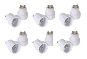 5246 Adapter von GU10 auf Sockel E14 Kunstst. 12er Pack 