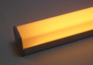 5483 LED ALU Leuchte Aufsatz wei� 6 x 50cm Fernbedienung Gelb