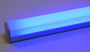 5654 LED ALU Leuchte Aufsatz wei� 6 x 50cm Fernbedienung Blau