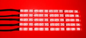 6649 LED Regal Beleuchtung 5 x 0,3 m inkl. Netzteil Lichtfarbe Rot