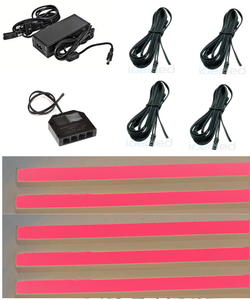 6667 LED Regal Beleuchtung 5x0,75m inklusive Netzteil Lichtfarbe Rot