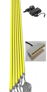 7453 LED Leuchte ALU Schiene Slim 6x50cm matte Abdeckung GELB