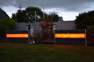 7616 Gabionen Leuchte LED 230 Volt 360- 2x0,85m ROT