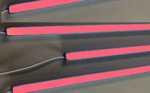 7704 LED Leuchte ALU Schiene Slim 4x1,5m matt Netzteil Rot