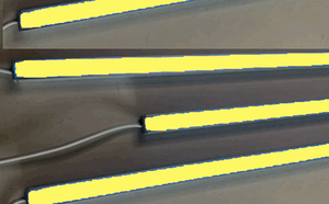 7705 LED Leuchte ALU Schiene Slim 4x1,5m matt Netzteil Gelb