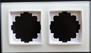 7739 Abelka Nuovo wei� Glasrahmen 2fach 160x90mm