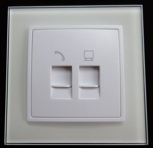 7761 Abelka Nuovo wei� 1x RJ45 + RJ11 ISDN Cat-5 Dose