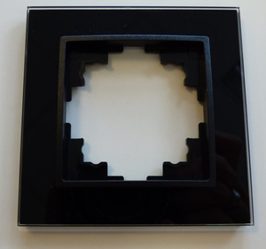 7829 Abelka Nuovo schwarz Glasrahmen 1-fach 90 x 90 mm
