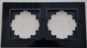 7830 Abelka Nuovo schwarz Glasrahmen 2-fach 160 x 90 mm