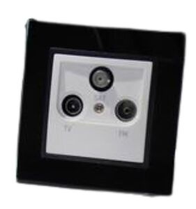 7838 Abelka Nuovo schwarz GLAS 1 x Antennen Dose 