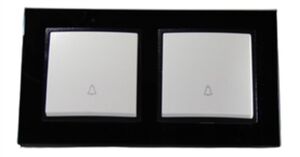 7848 Abelka Nuovo schwarz GLAS 2 x Taster 250 Volt 10 Ampere