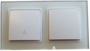 7914 Abelka Nuovo wei� 1 x Wechsel-Schalter 1 x Taster