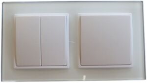 7919 Abelka Nuovo wei� 1x W-Schalter 1x Serienschalter