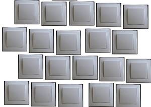 7942 Levina Kunststoff 20-er Pack Wechselschalter wei� 250V 10 Amp.