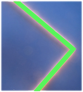 7951 LED Light Stick Pfeil Leuchte 2x0,5m 12 Volt Netzt. GR�N