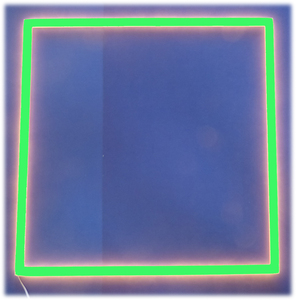 8083 LED Light Stick Quadrat 4 x 0,5m 12 Volt Netzteil GR�N